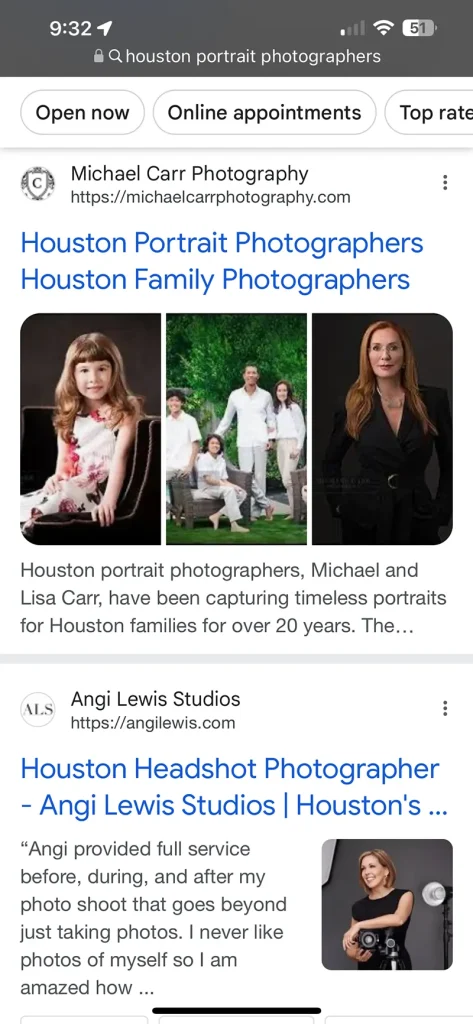 how to get an images next to mobile search result